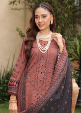 Kinara Series By Schick Embroidered Doriya 3 Piece Unstitched Suit SDH25KS D-DE-01